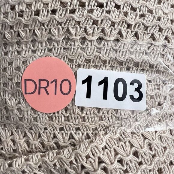 Steven Madden Women's Open Weave Short-Sleeve Kimono beige Cover Up on size - Picture 11 of 12